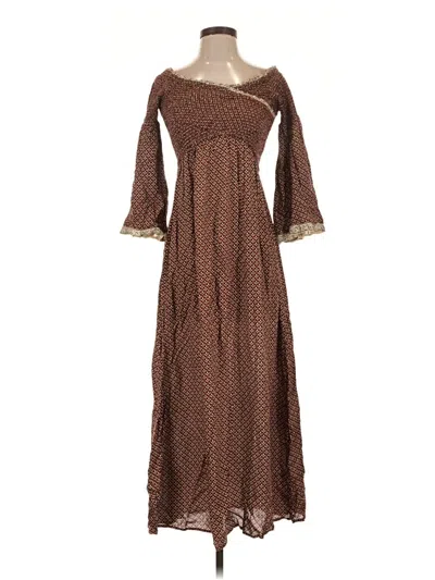 Pre-owned Patrons Of Peace Casual Dress In Brown