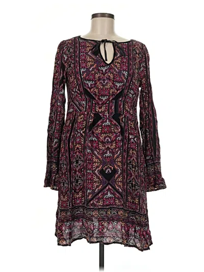 Pre-owned Patrons Of Peace Casual Dress In Burgundy