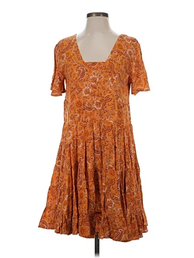 Pre-owned Patrons Of Peace Casual Dress In Orange