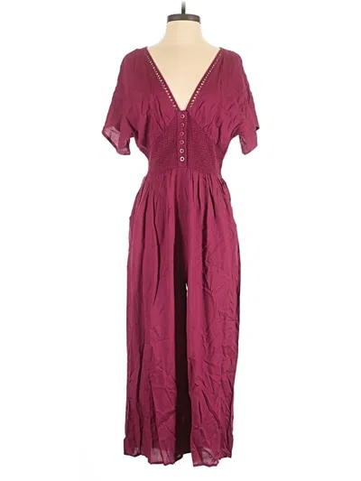 Pre-owned Patrons Of Peace Jumpsuit In Burgundy