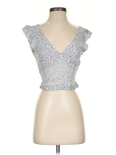 Pre-owned Patrons Of Peace Sleeveless Blouse In Blue