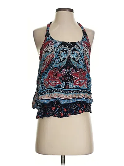 Pre-owned Patrons Of Peace Sleeveless Blouse In Blue