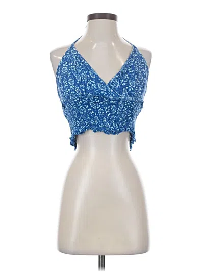 Pre-owned Patrons Of Peace Sleeveless Blouse In Blue
