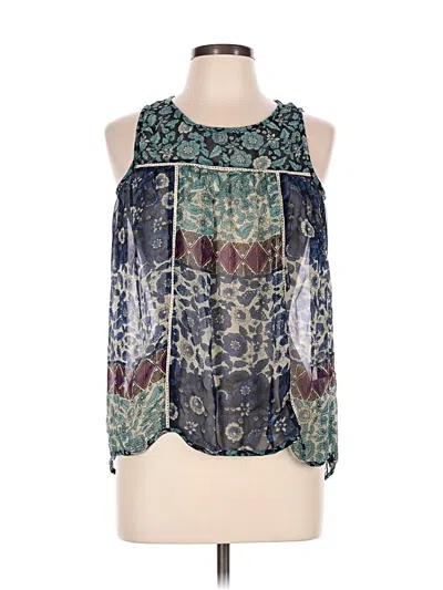 Pre-owned Patrons Of Peace Sleeveless Blouse In Blue