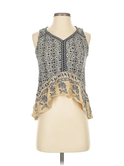 Pre-owned Patrons Of Peace Sleeveless Blouse In Brown