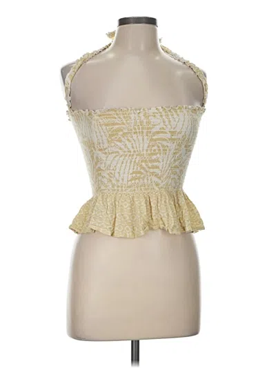 Pre-owned Patrons Of Peace Sleeveless Blouse In Gold