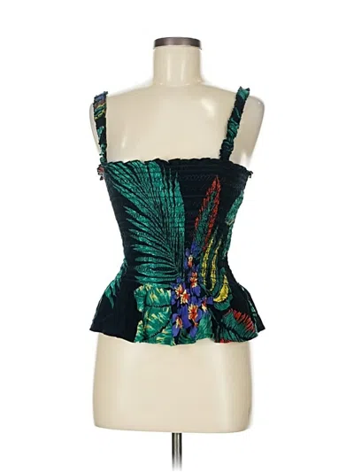 Pre-owned Patrons Of Peace Sleeveless Blouse In Green