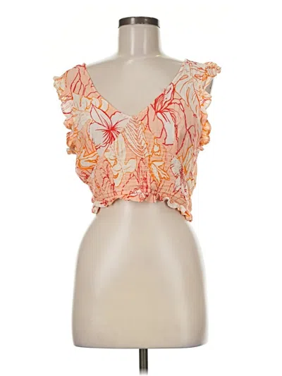 Pre-owned Patrons Of Peace Sleeveless Blouse In Orange