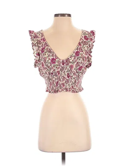 Pre-owned Patrons Of Peace Sleeveless Blouse In Pink