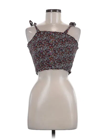 Pre-owned Patrons Of Peace Sleeveless Top Purple Halter Neckline Tops