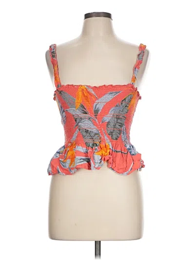Pre-owned Patrons Of Peace Tank Top Orange Strapless Neckline Tops
