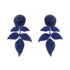 Pat’s Jewelry Women's Blue Leaf Earrings In Blue