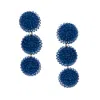 Pat’s Jewelry Women's Blue Pompom Earrings In Blue