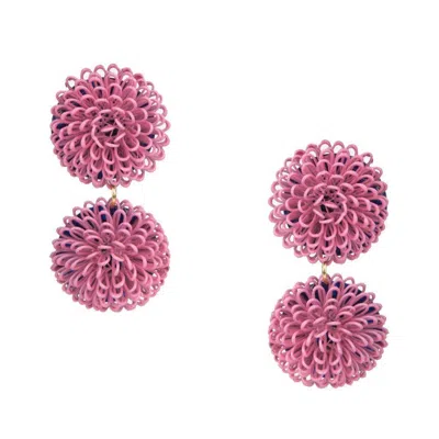Pat’s Jewelry Women's Double Pink Pompom
