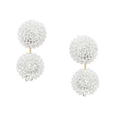 Pat’s Jewelry Women's Double White Pompom