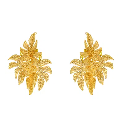 Pat’s Jewelry Women's Gold Bougainvillea Earrings
