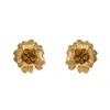 Pat’s Jewelry Women's Gold / Brown Small Pomegrate Earrings In Gold