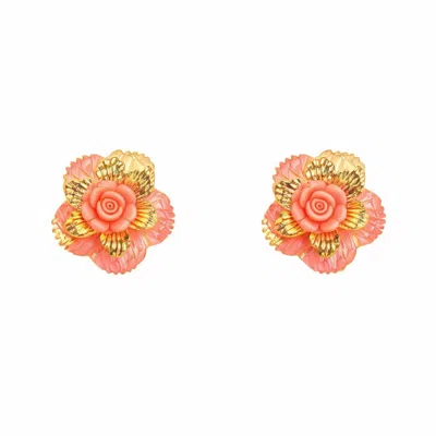 Pat’s Jewelry Women's Gold Santorini Flowers Earrings
