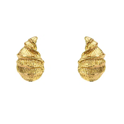 Pat’s Jewelry Women's Gold Shell Earrings
