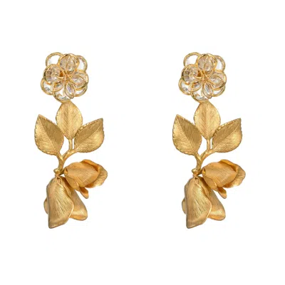 Pat’s Jewelry Women's Gold Snowdrop Branch Earrings