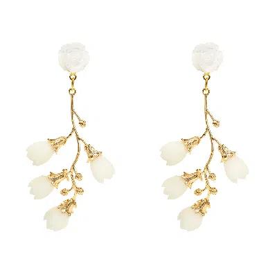 Pat’s Jewelry Women's Gold / White Amalfi Earrings In Multi
