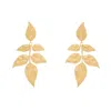 Pat’s Jewelry Women's Golden Leaf Earrings Clip In Gold