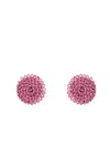 Pat’s Jewelry Women's Pink Single Pompom Clip Earrings In Pink