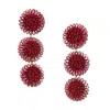 Pat’s Jewelry Women's Red Pompom Earrings In Red