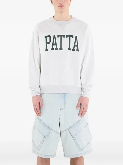 Patta Arc Logo Sweater In Gray