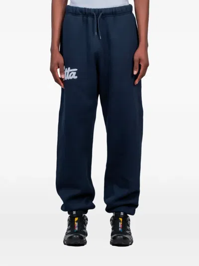 Patta Chenille Logo Trousers In Blue