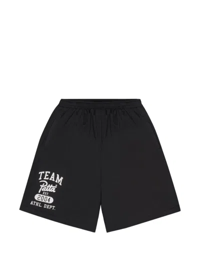 Patta Elastic-waist Track Shorts In Black