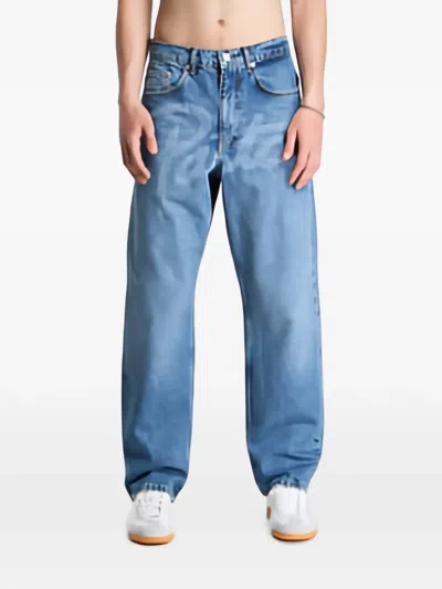 Patta Laserprint Whiskers Jeans In Blue
