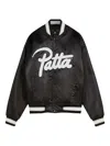 Patta Logo-print Bomber Jacket In Black