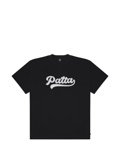 Patta Logo-detail Short-sleeve T-shirt In Black