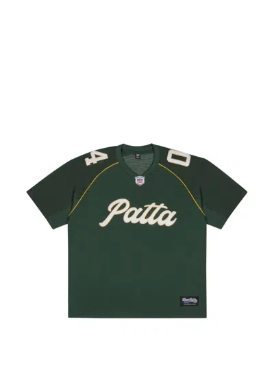 Patta Logo-detail Short-sleeve T-shirt In Green
