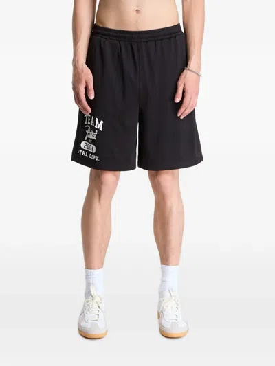 Patta Logo-print Mesh Shorts In Black