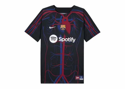 Pre-owned Patta Men's  X Barcelona Fc Culers Del Món Prematch Jersey (asia Sizing) In Black/white