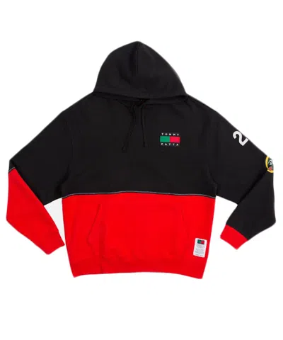 Pre-owned Patta Men's  X Tommy Jeans Hooded Sweatshirt In Black/high Risk Red