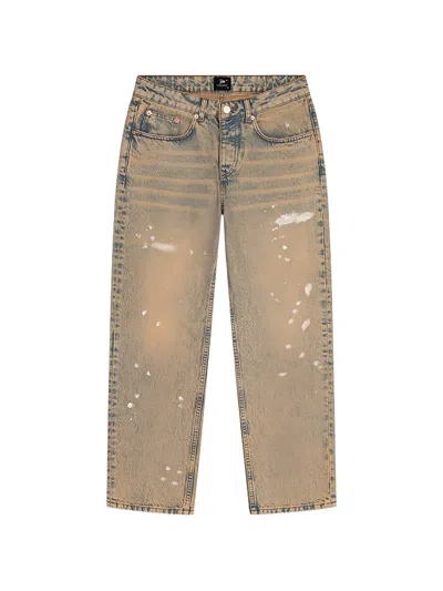 Patta Paint-splatter Sand-washed Jeans In Neutral