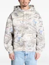 Patta Printed Hoodie In Gray