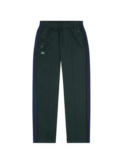 Patta Side-stripe Logo-detail Track Pants In Green