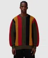 Patta Striped Honeycomb Knitted Sweater In Multi