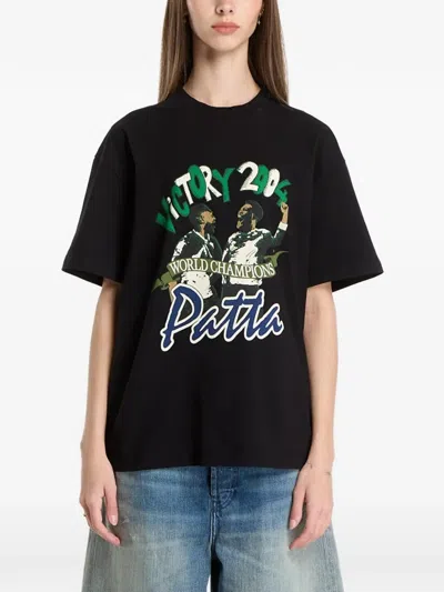 Patta Victory Graphic-print T-shirt In Black