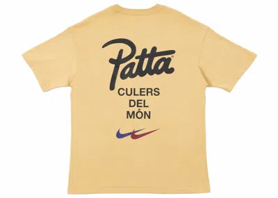 Pre-owned Patta X Barcelona Fc Culers Del Món T-shirt In Sesame