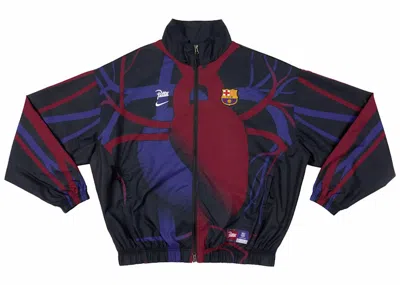 Pre-owned Patta X Barcelona Fc Culers Del Món Track Jacket In Black/white In Multi