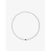 Pattaraphan Mens Baby Ying Rhodium-plated 925 Sterling Silver And Black Sapphire Necklace In Silver