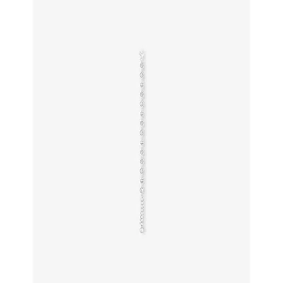 Pattaraphan Mens Baby Ying Rhodium-plated 925 Sterling Silver And White Topaz Bracelet