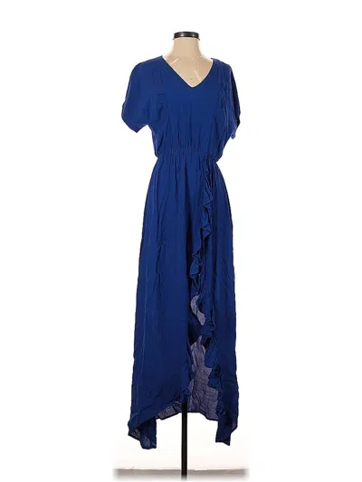 Pre-owned Patterson J. Kincaid Casual Dress In Blue