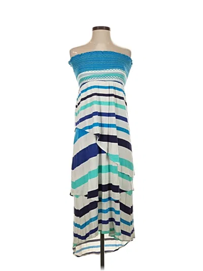 Pre-owned Patterson J. Kincaid Casual Dress In Blue