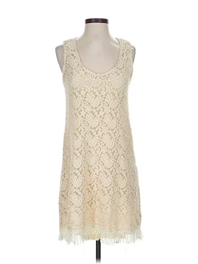 Pre-owned Patterson J. Kincaid Casual Dress In White